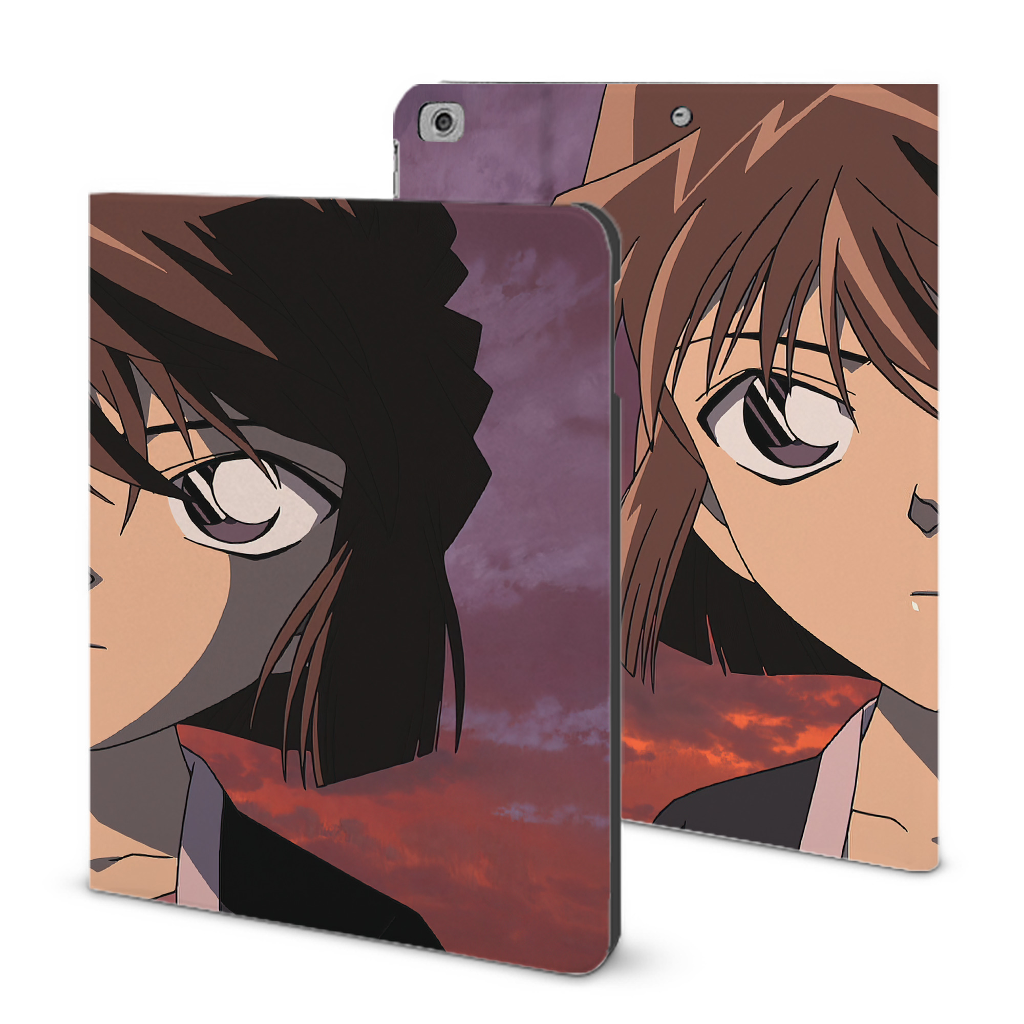 （画像用） 名探偵コナン Detective Conan IPad ケース ブック型 PUレザー TPU 耐衝撃 軽量 薄型 ペン収納なし 全面保護 IPad 各モデル対応